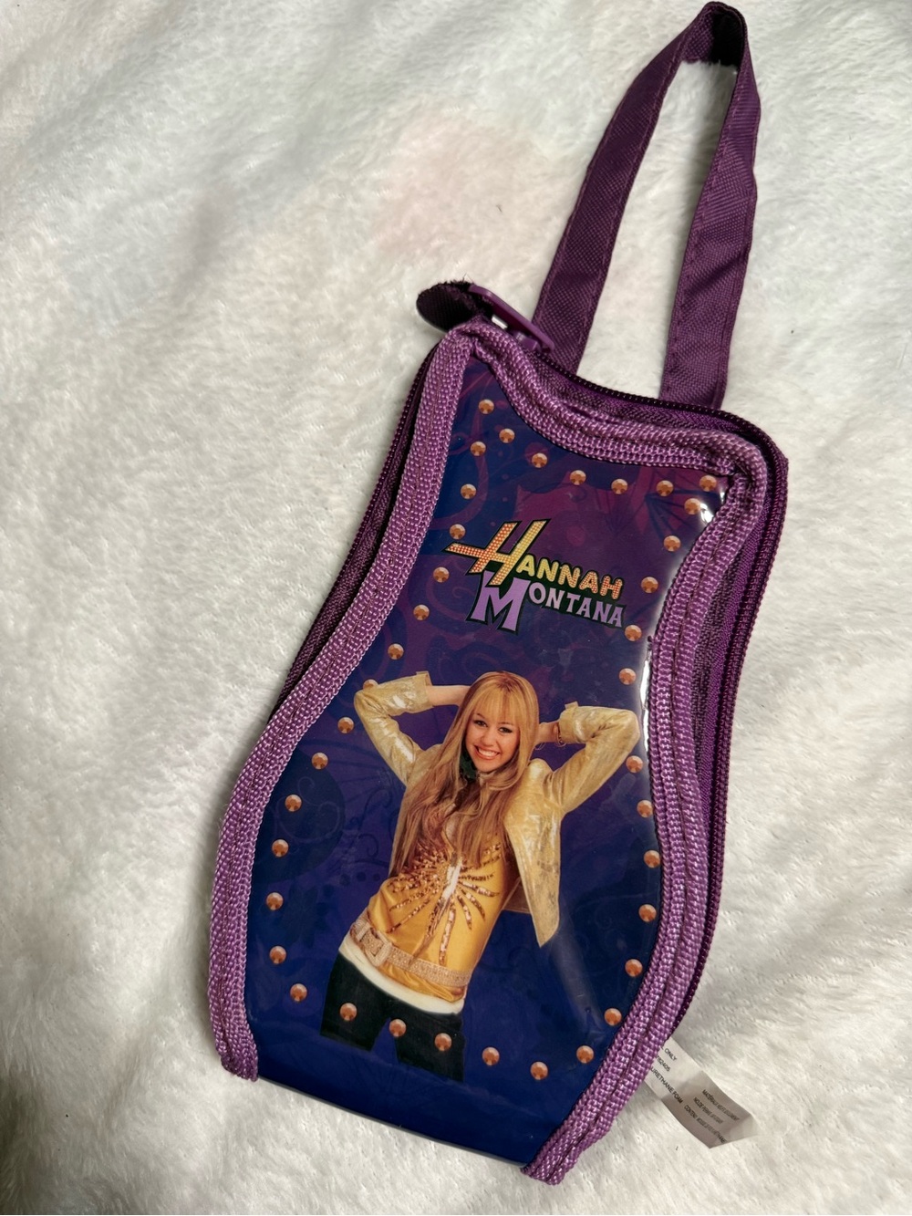Disney Hannah Montana Purple Doll Carry Case Tote Bag Miley Cyrus Accessories